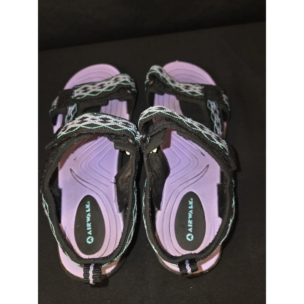 Airwalk Hiking Outdoors Waterproof Sandals Girls 5.5‎ Purple Black